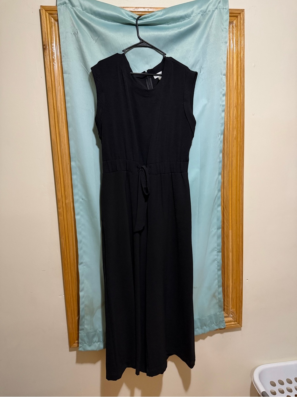 Calvin Klein Black Jumpsuit Tie-Waist